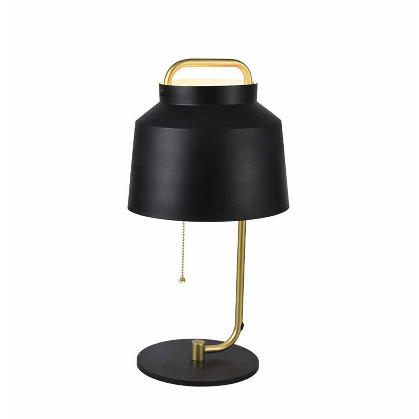 Lámpara de Mesa Marie, Negro y Dorado - VIRTUAL MUEBLES