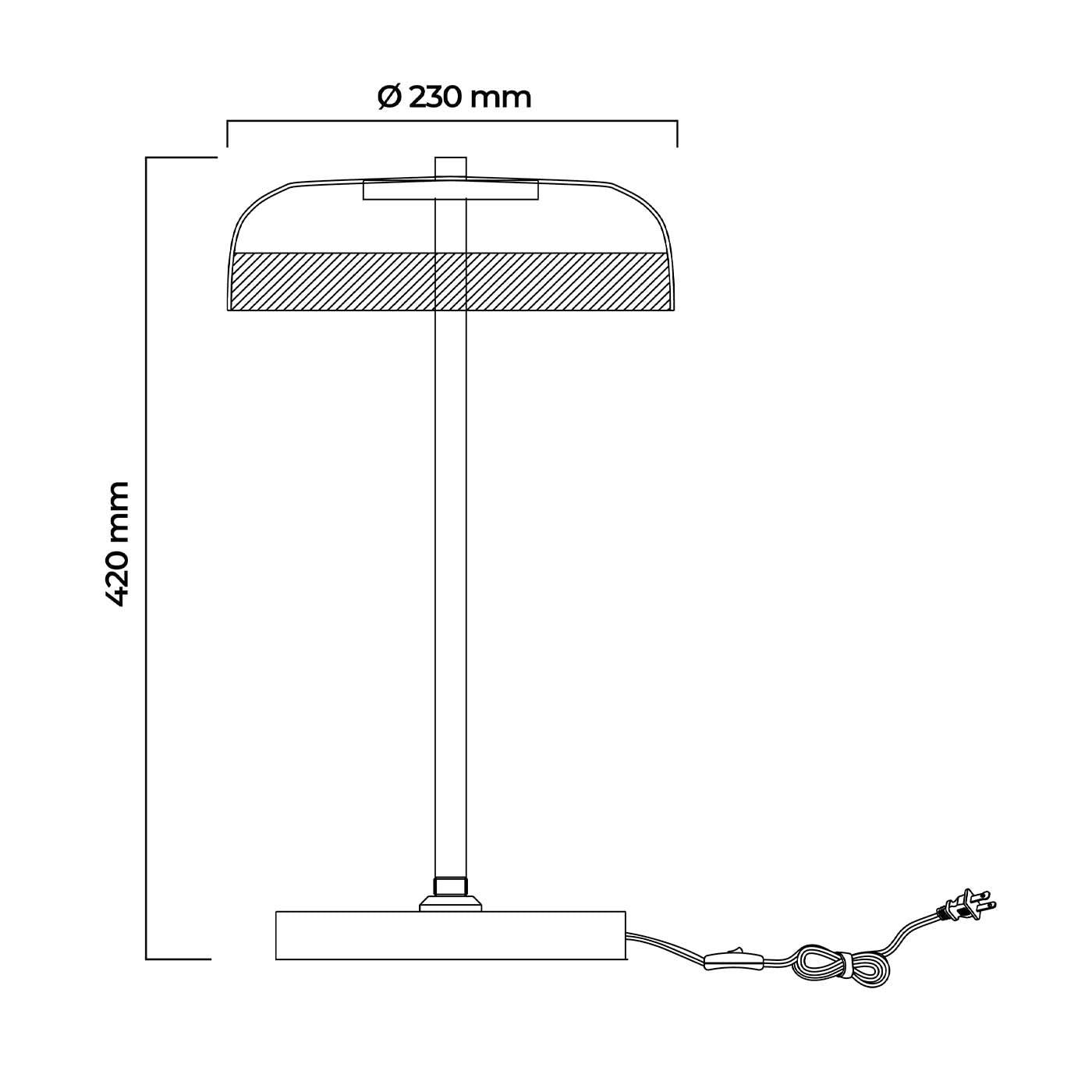 Lámpara de Mesa Scarlett, Cobre - VIRTUAL MUEBLES