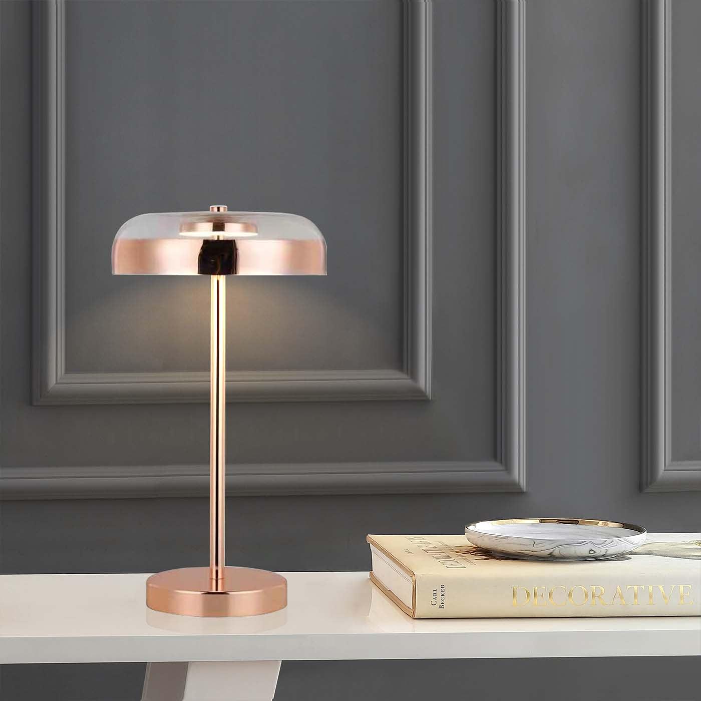 Lámpara de Mesa Scarlett, Cobre - VIRTUAL MUEBLES