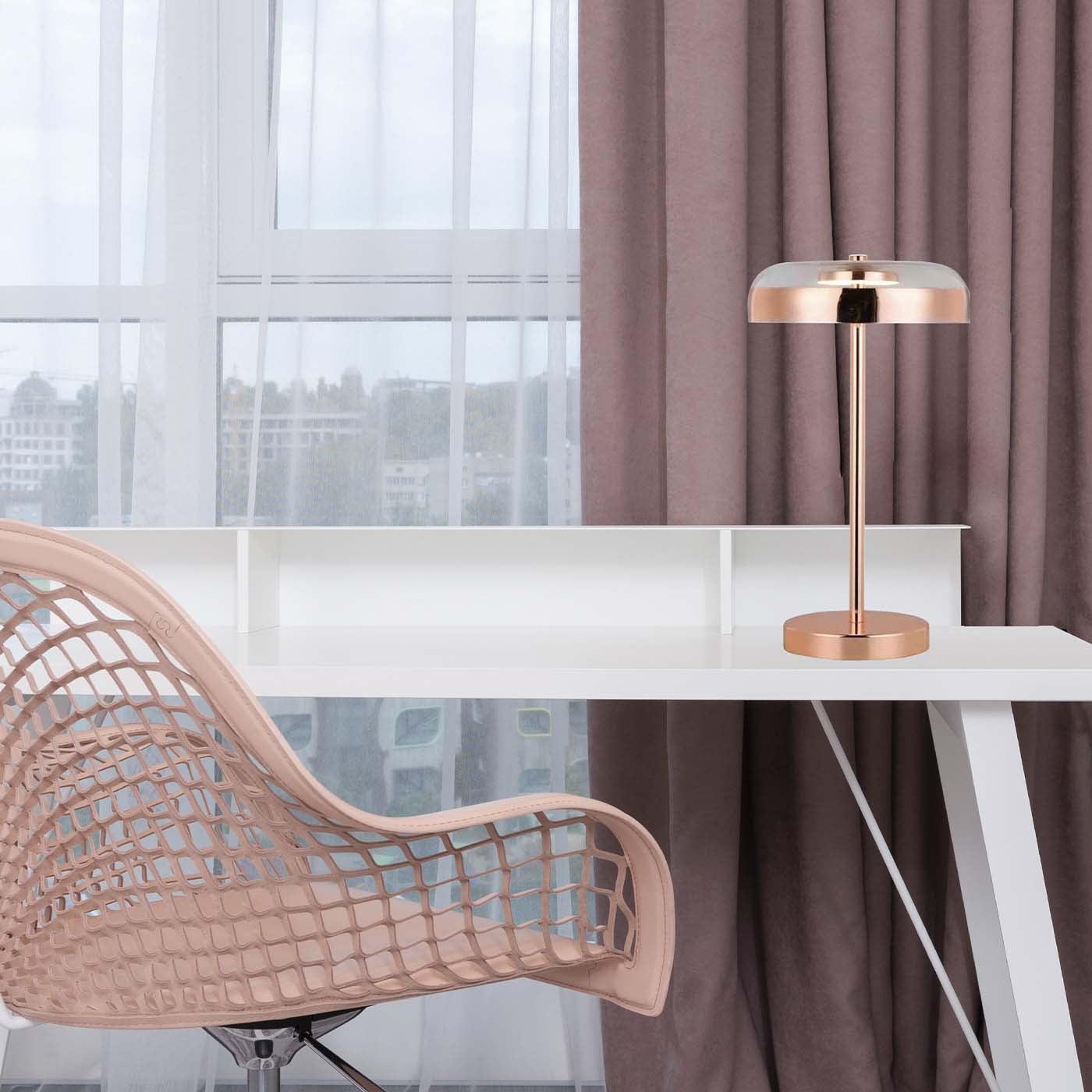 Lámpara de Mesa Scarlett, Cobre - VIRTUAL MUEBLES