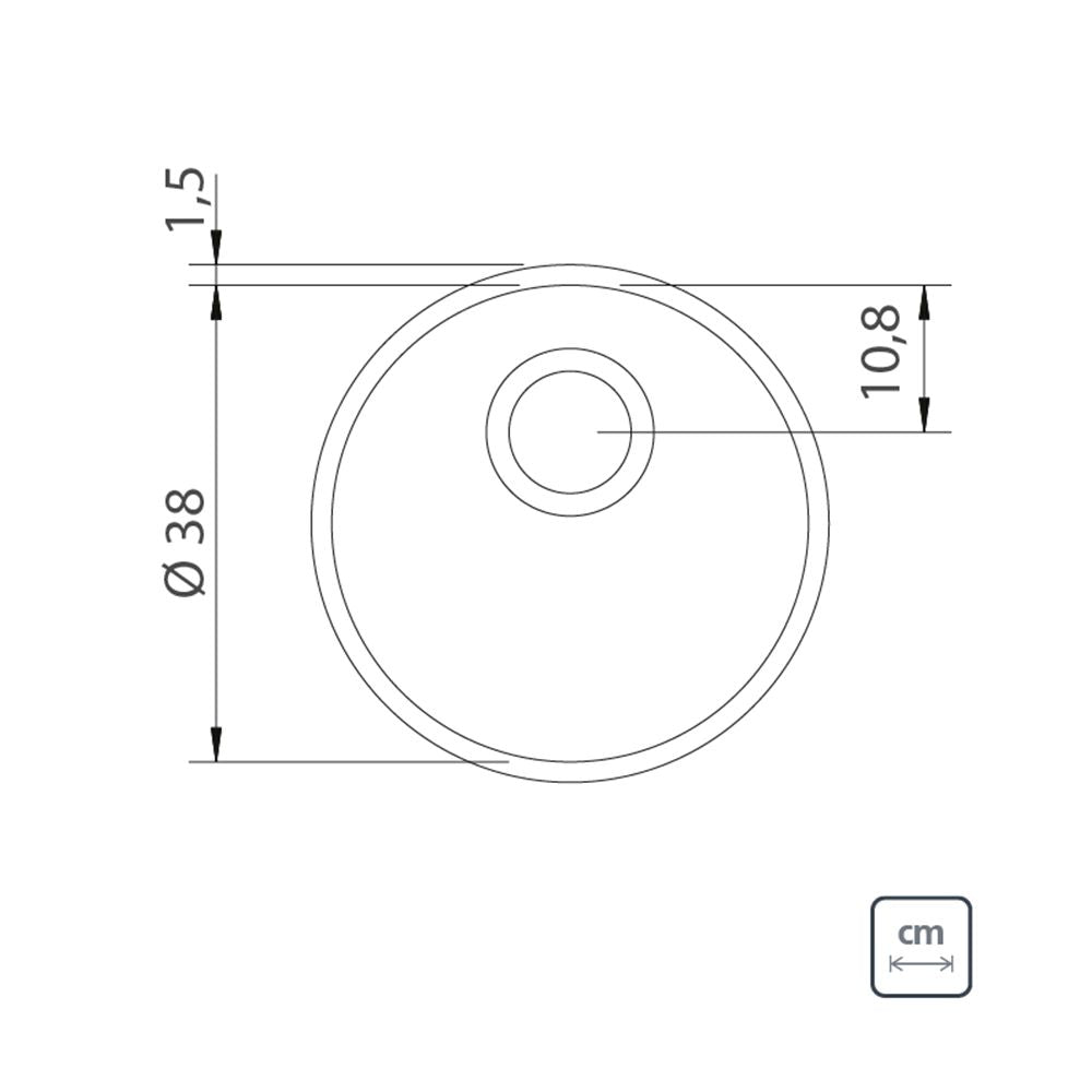 Lavaplatos Luna 38 BL, Satinado Acero Inoxidable
