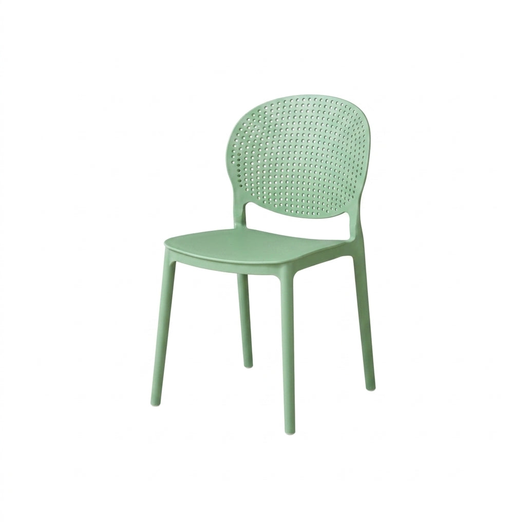 Silla Florida, Color Verde, con Espaldar y Diseño Moderno