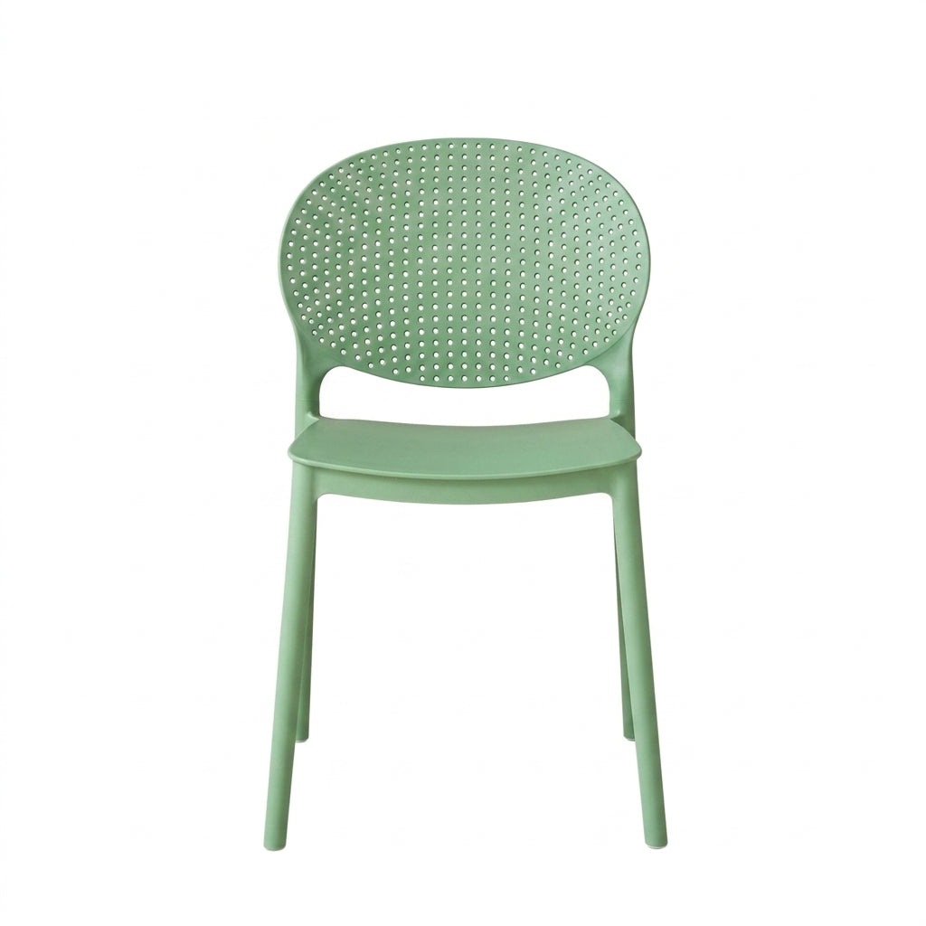 Silla Florida, Color Verde, con Espaldar y Diseño Moderno