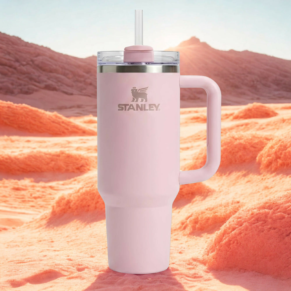 Termo Stanley 40oz Con Pitillo Vaso Térmico Para Gimnasio Y Viajes Palo Rosa