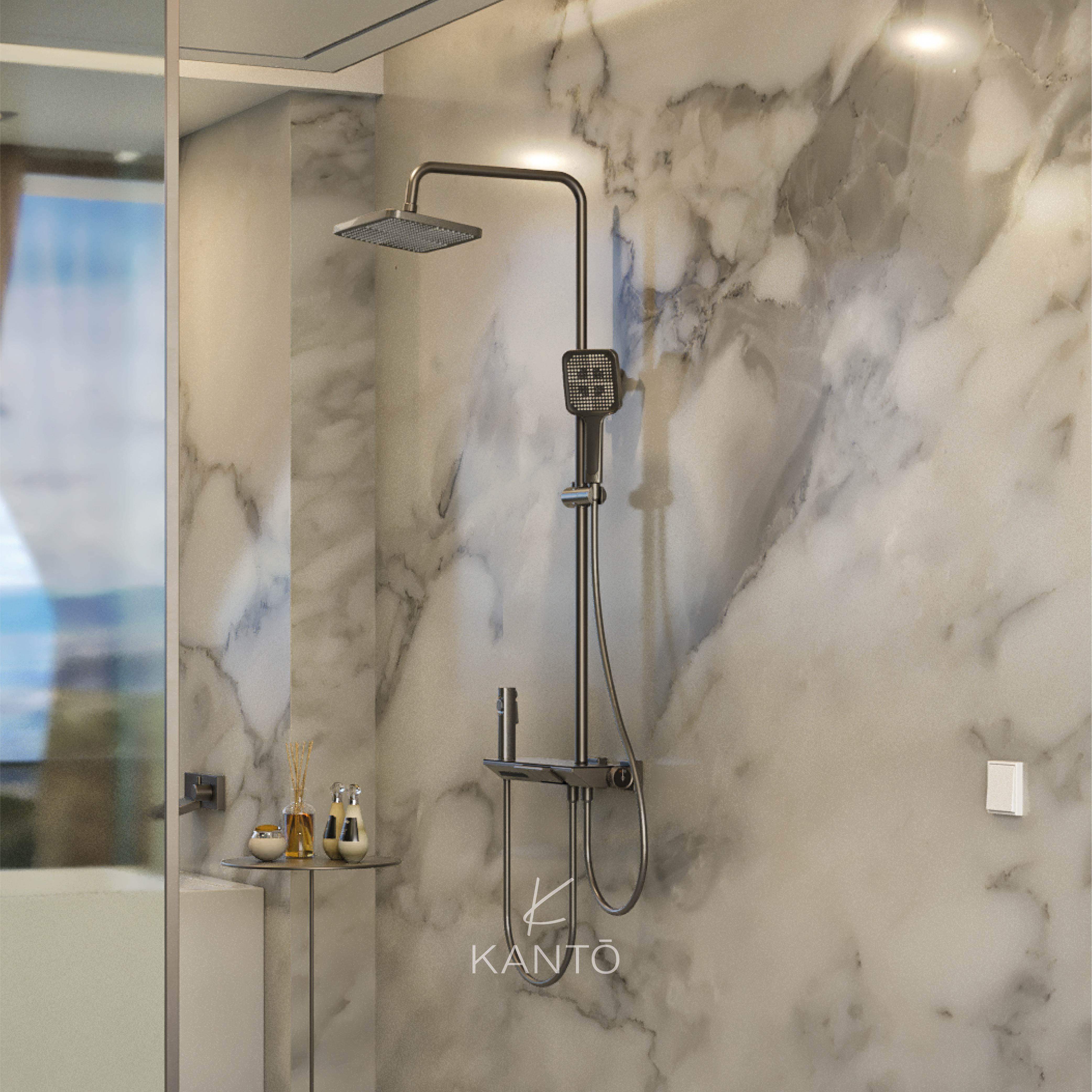Columna de ducha LUXE gun grey