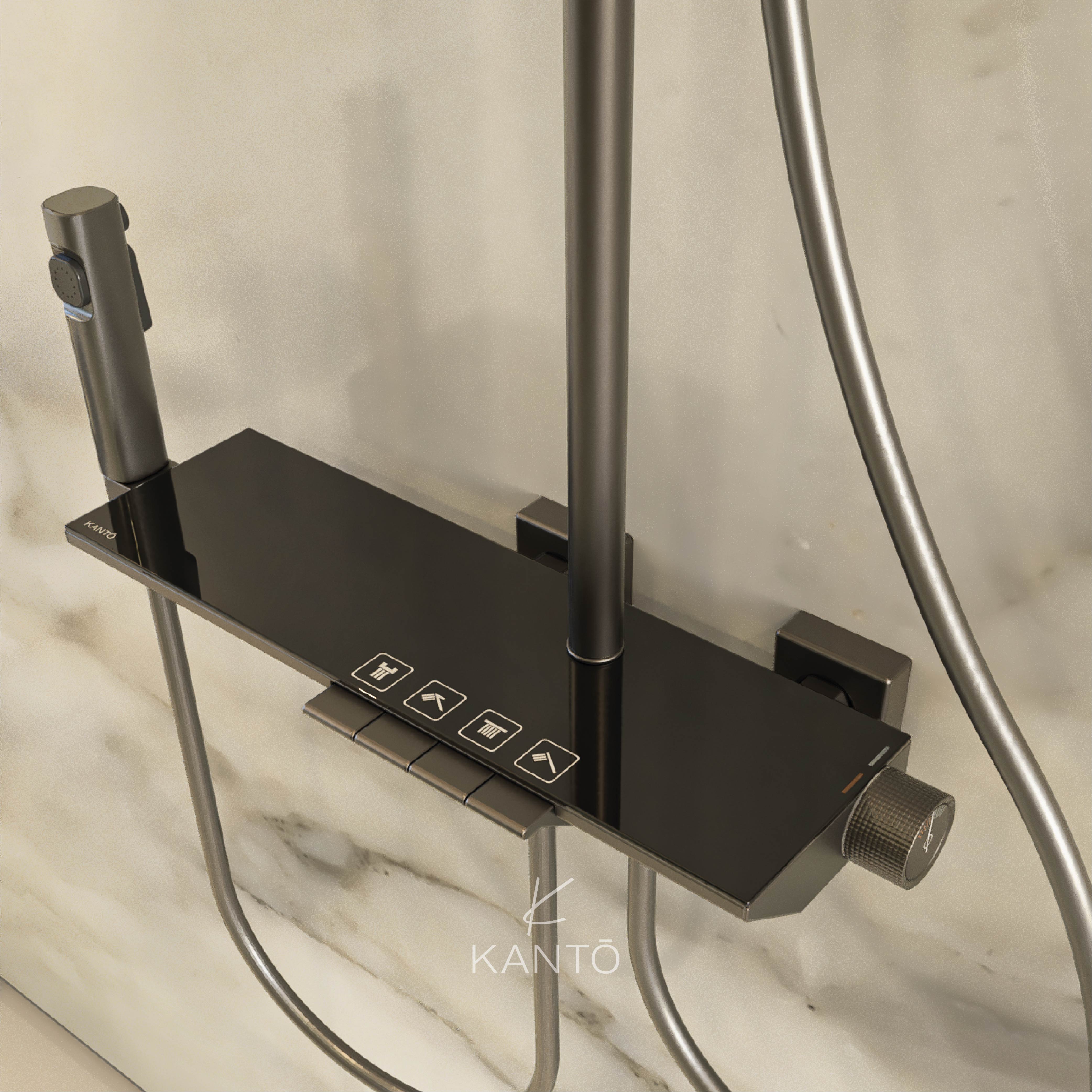 Columna de ducha LUXE gun grey