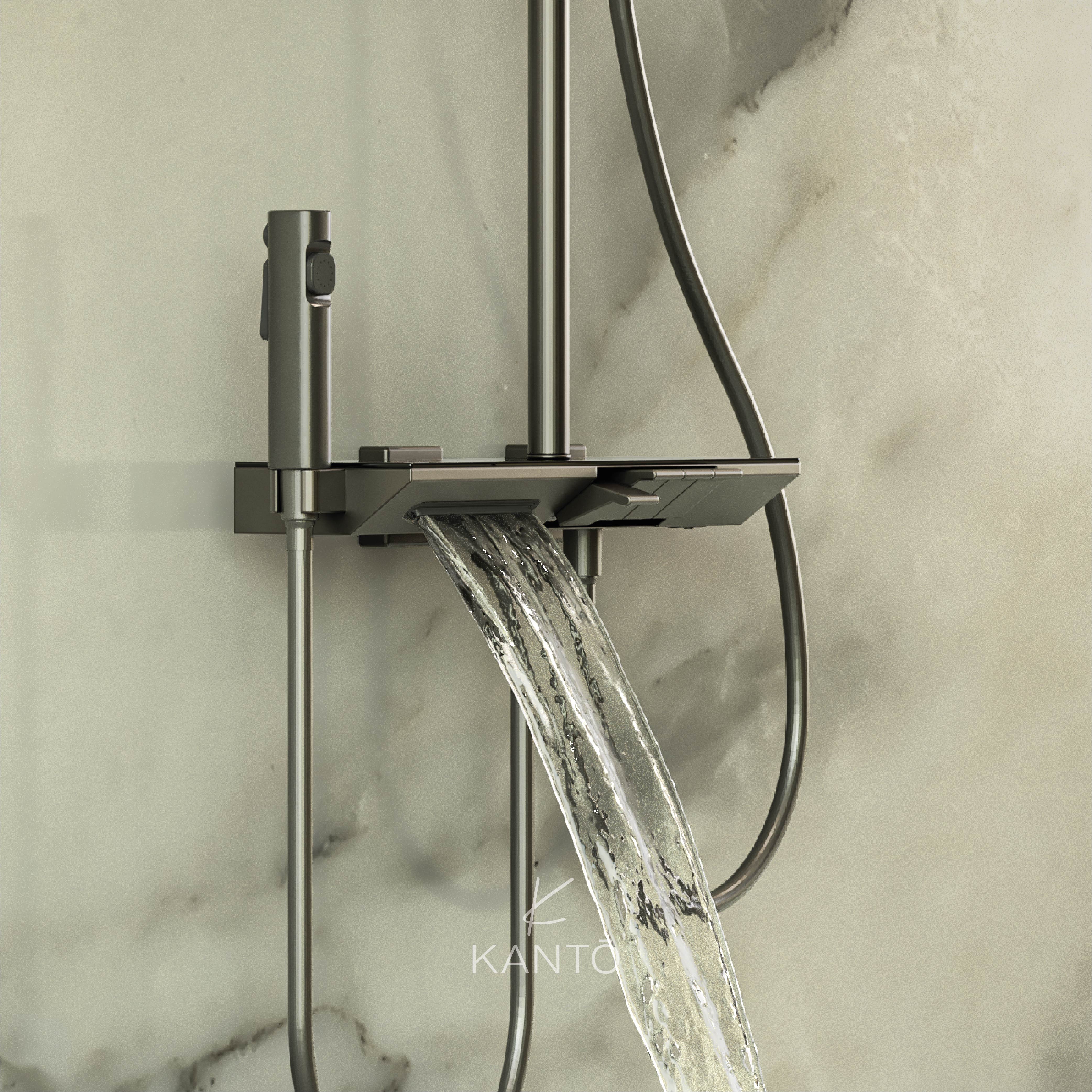 Columna de ducha LUXE gun grey