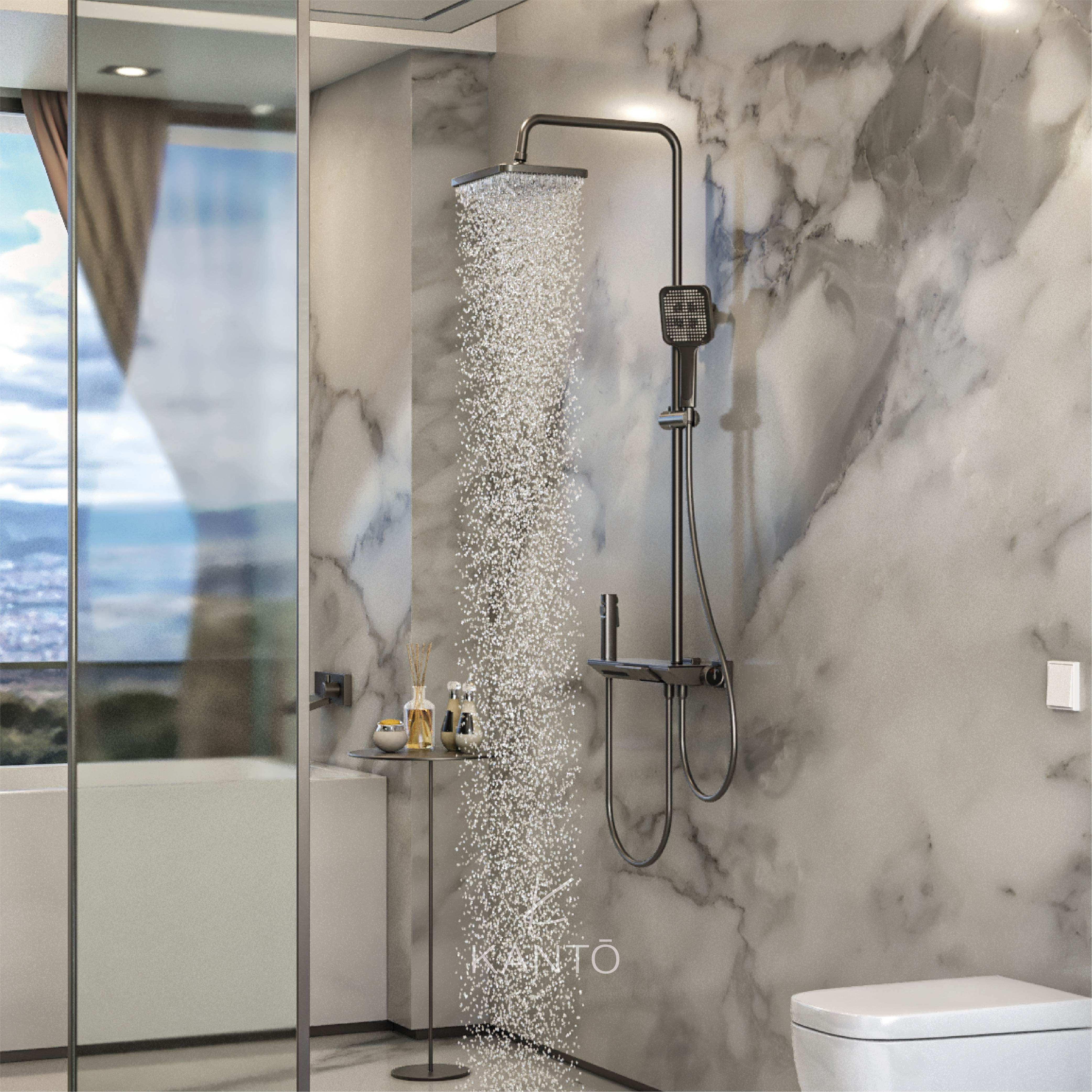 Columna de ducha LUXE gun grey