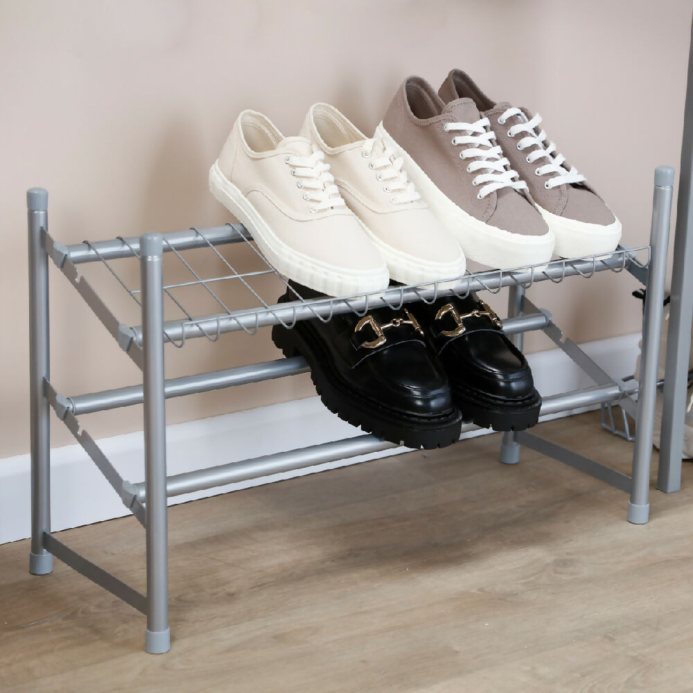 Zapatero Expandible Rejiplas 2 Niveles Ajustable y Apilable