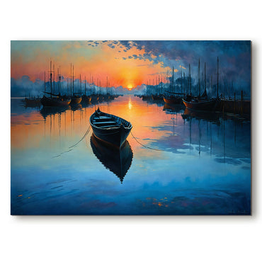 Lienzo Cuadro Decorativo Luz del Amanecer en el Mar 110x80CM