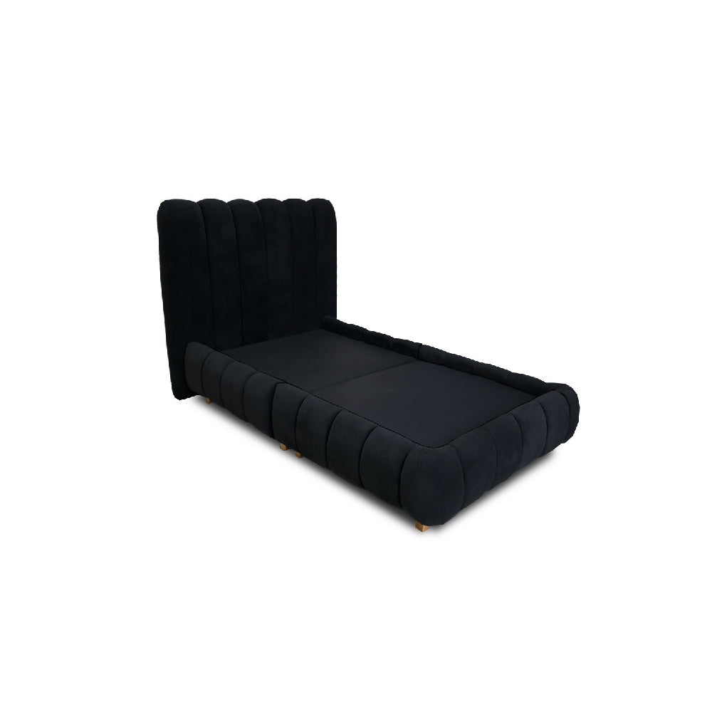 Basecama Praga Modular Negro 160 Queen mas Espaldar