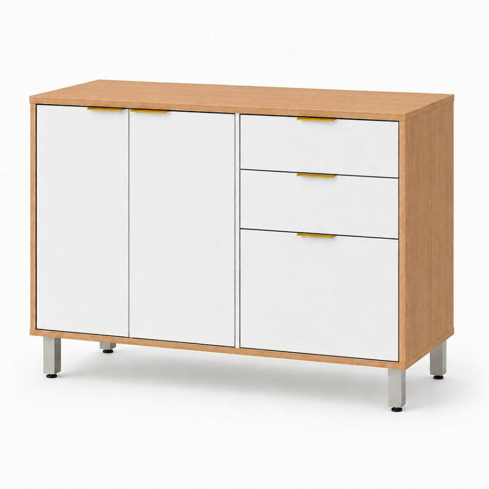 Cocina 120 cm Canarias 6 Puertas 2 Cajones - Almendra/Blanco Apagado