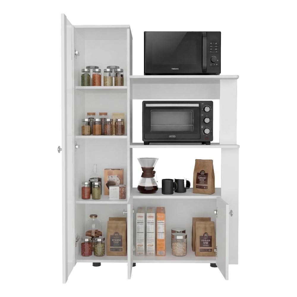 Alacena Multiusos Aldan, Blanco Kronos, Con 3 entrepaños y 3 puertas ZF