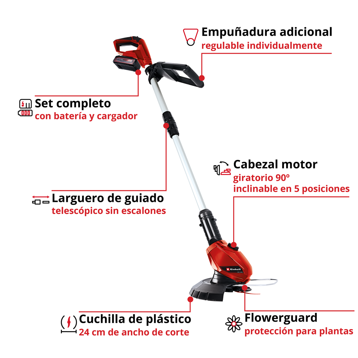 Orilladora Inalámbrica Einhell Ge-ct 18li Batería + Cargador