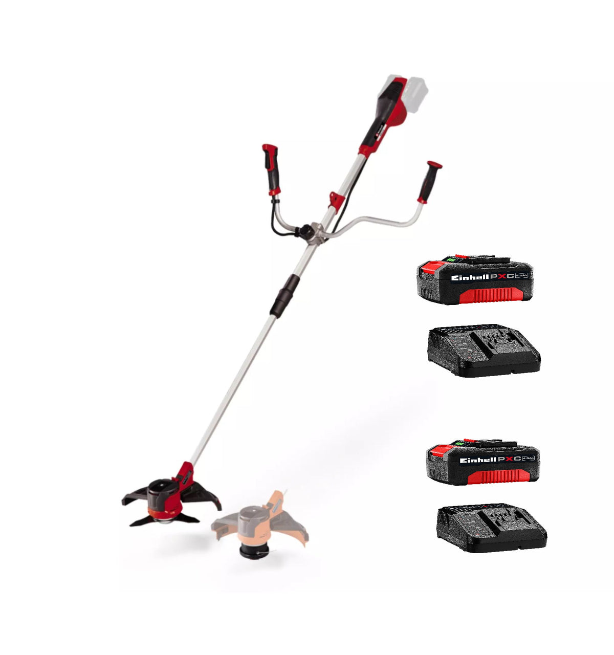 Guadañadora Inalámbrica  Brushless Einhell 36V 6300 RPM + 2 Bateria 4Ah + 2 Cargadores