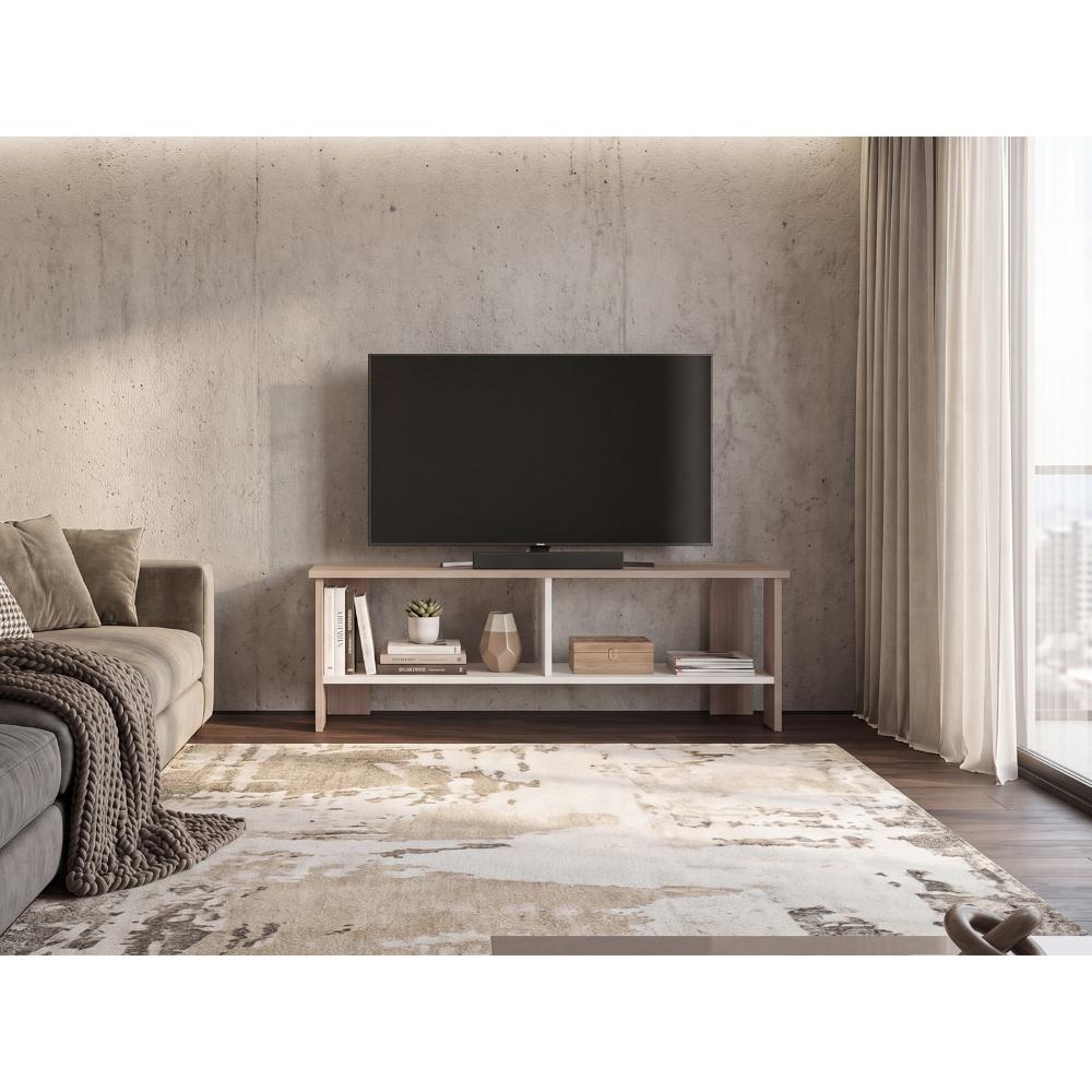 Mesa Para Tv Navi, Positano y Blanco Duqueza, Para Televisor Hasta 55 Pulgadas