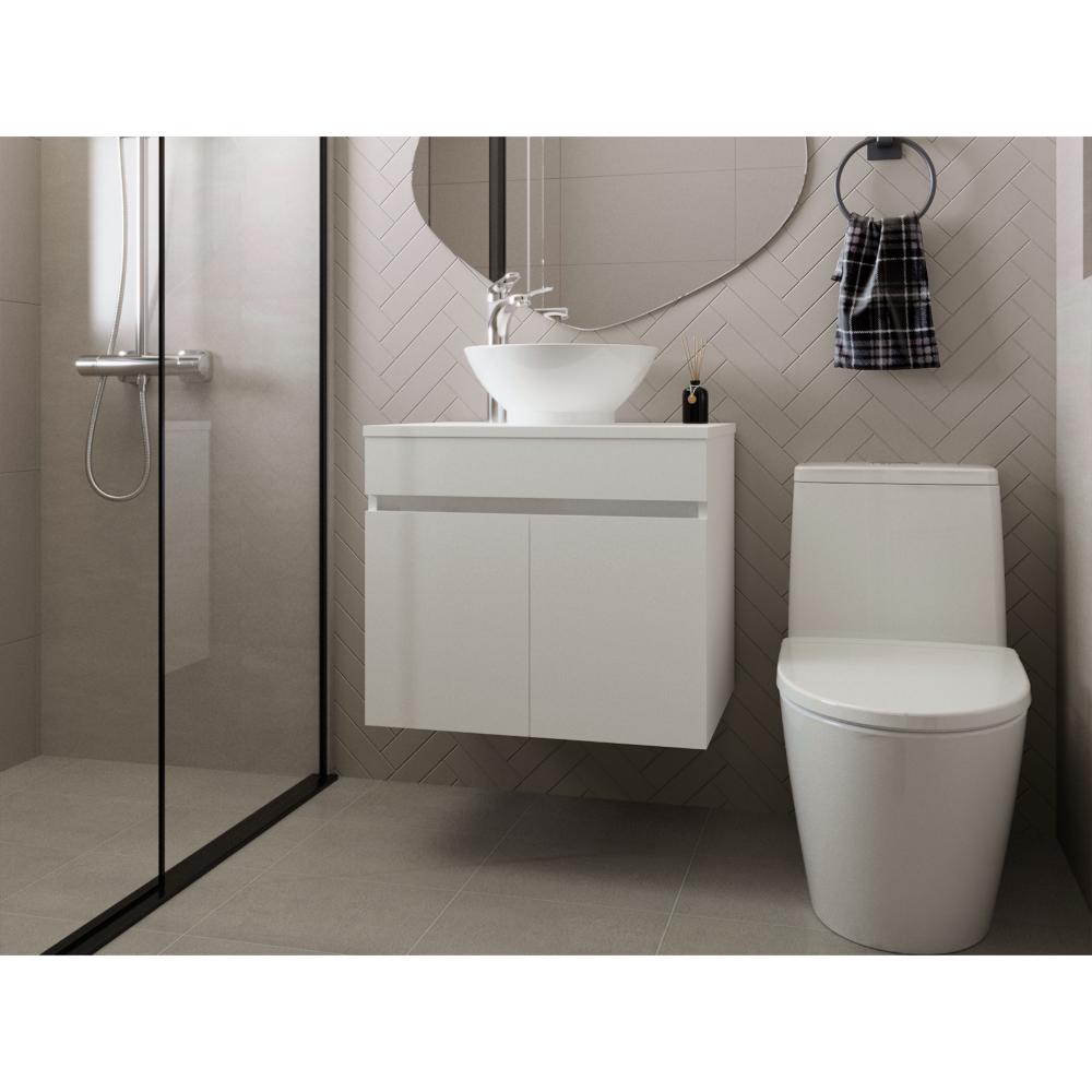 Mueble Baño Aereo Manchester, Blanco Duqueza, Con Amplio Espacio de Almacenamiento ZF