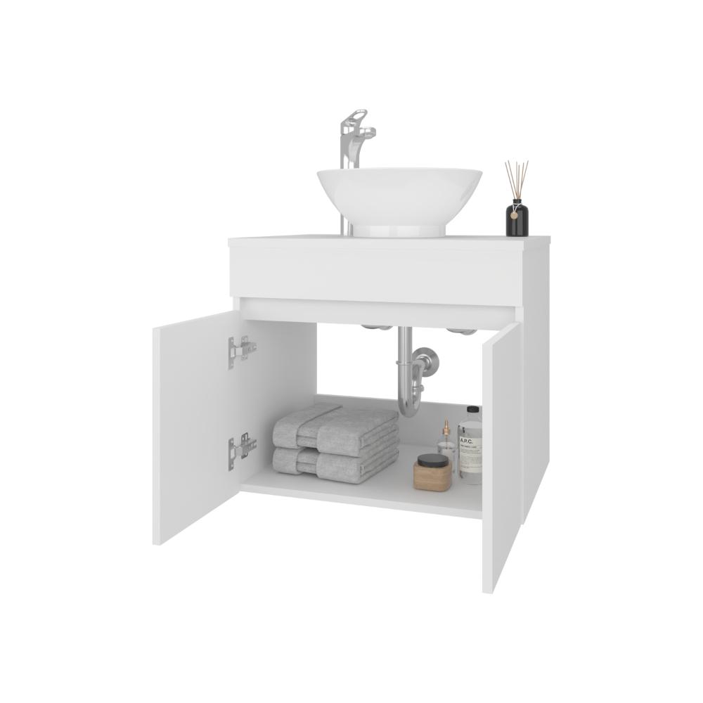 Mueble Baño Aereo Manchester, Blanco Duqueza, Con Amplio Espacio de Almacenamiento ZF
