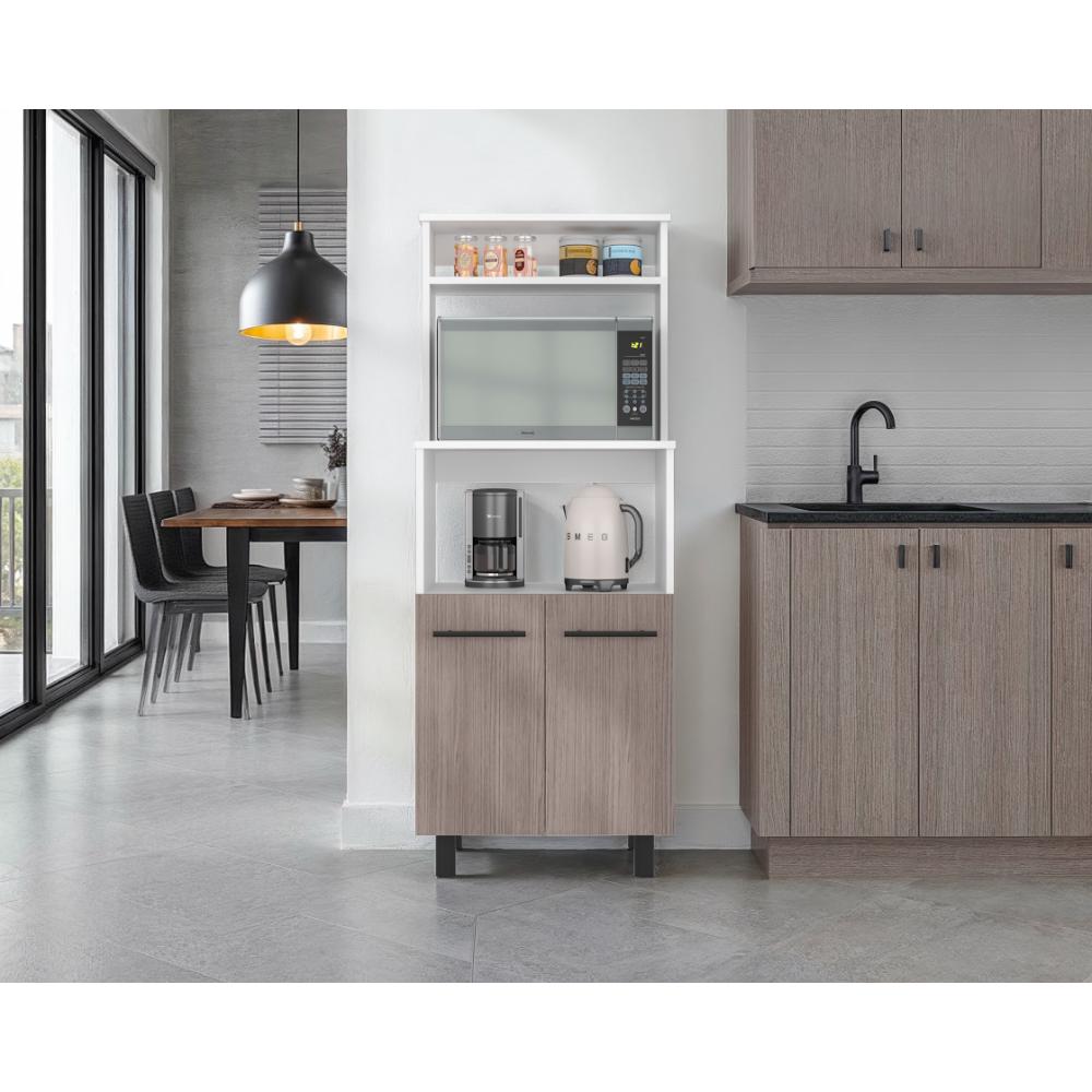 Modulo Microondas Brisan, Blanco Duqueza y Positano, con gran capacidad de almacenamiento