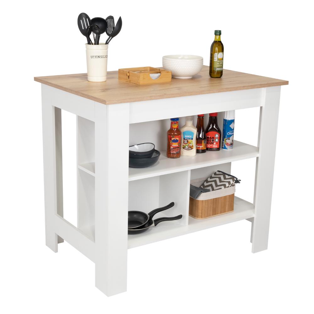 Combo de Cocina Kati, Incluye Barra de Cocina y Dos Butacos para Barra