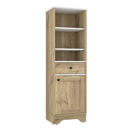 Gabinete de Baño Aqua 2, Café Claro y Blanco, con Variedad De Entrepaños X2