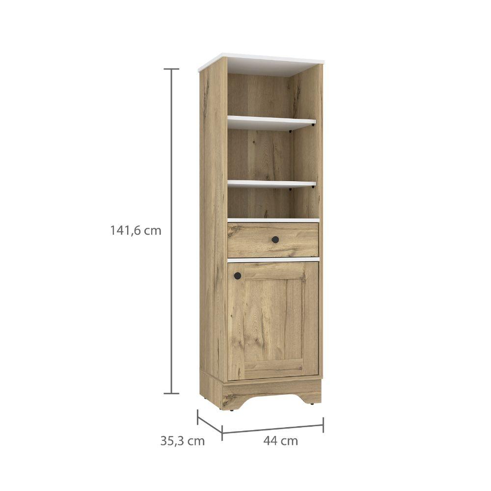 Gabinete de Baño Aqua 2, Café Claro y Blanco, con Variedad De Entrepaños X2