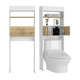 Gabinete de Baño Aqua 5, Café Claro y Blanco Duqueza , con Dos Puertas Para Su Almacenamiento X2