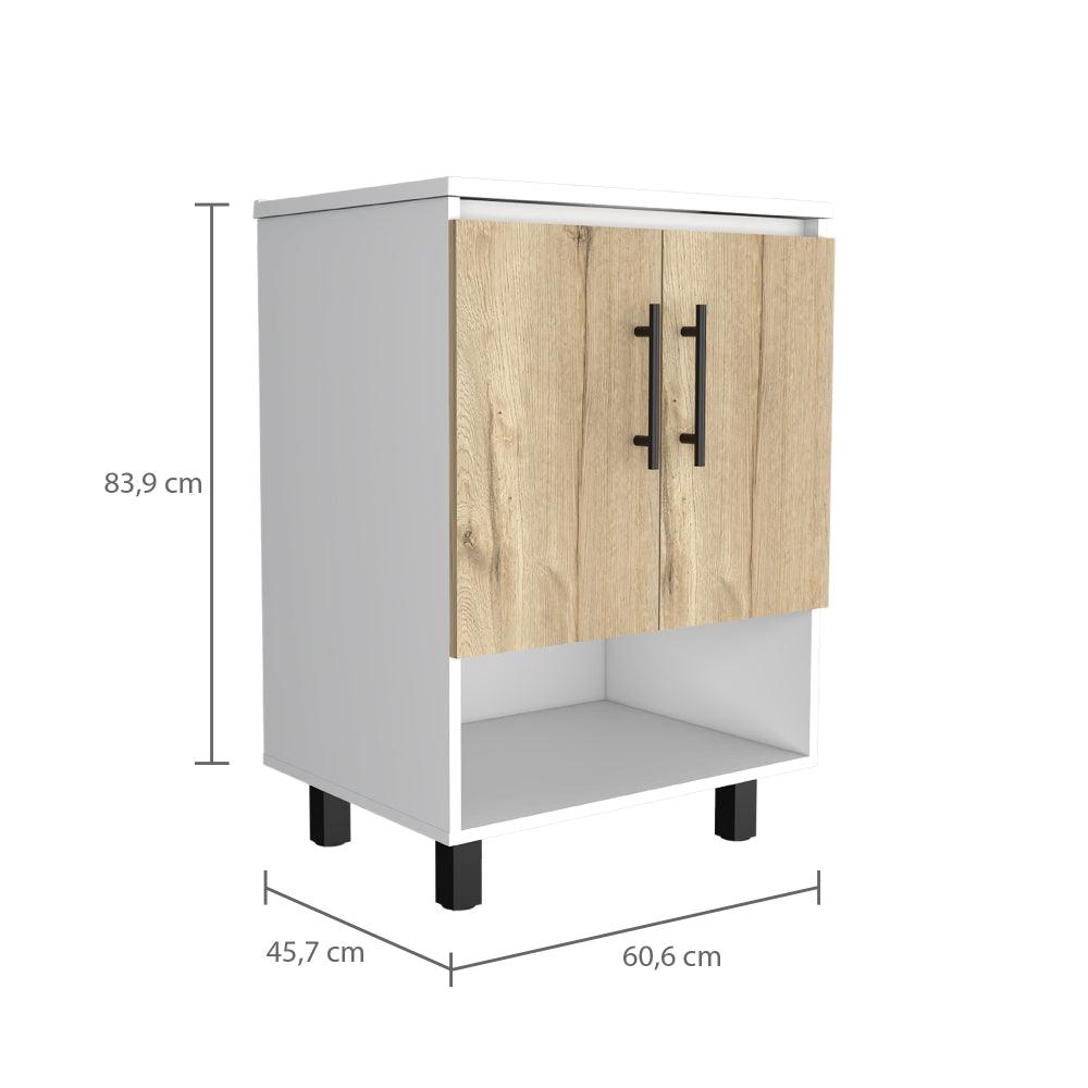 Mueble para Lavamanos Aqua, Blanco Duqueza y Café Claro, Incluye Lavamanos
