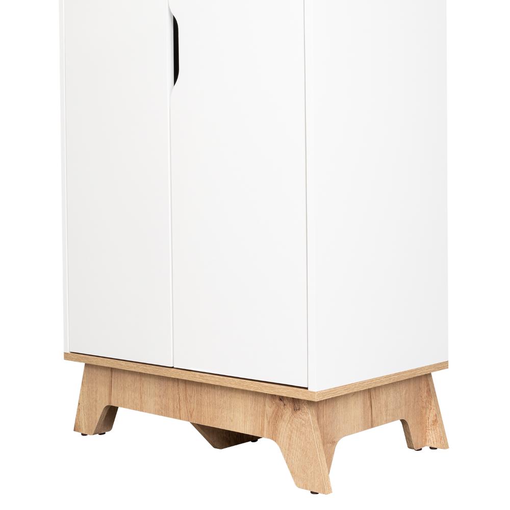Modúlo Microondas Alto Austurial, Blanco y Café Claro, con cuatro puertas