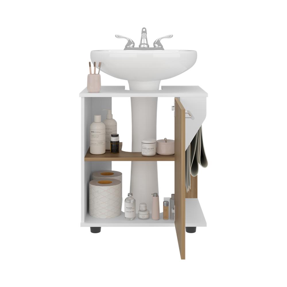 Mueble para Lavamanos Pili, Blanco Duqueza y Fresno Europeo, No Incluye Lavamanos