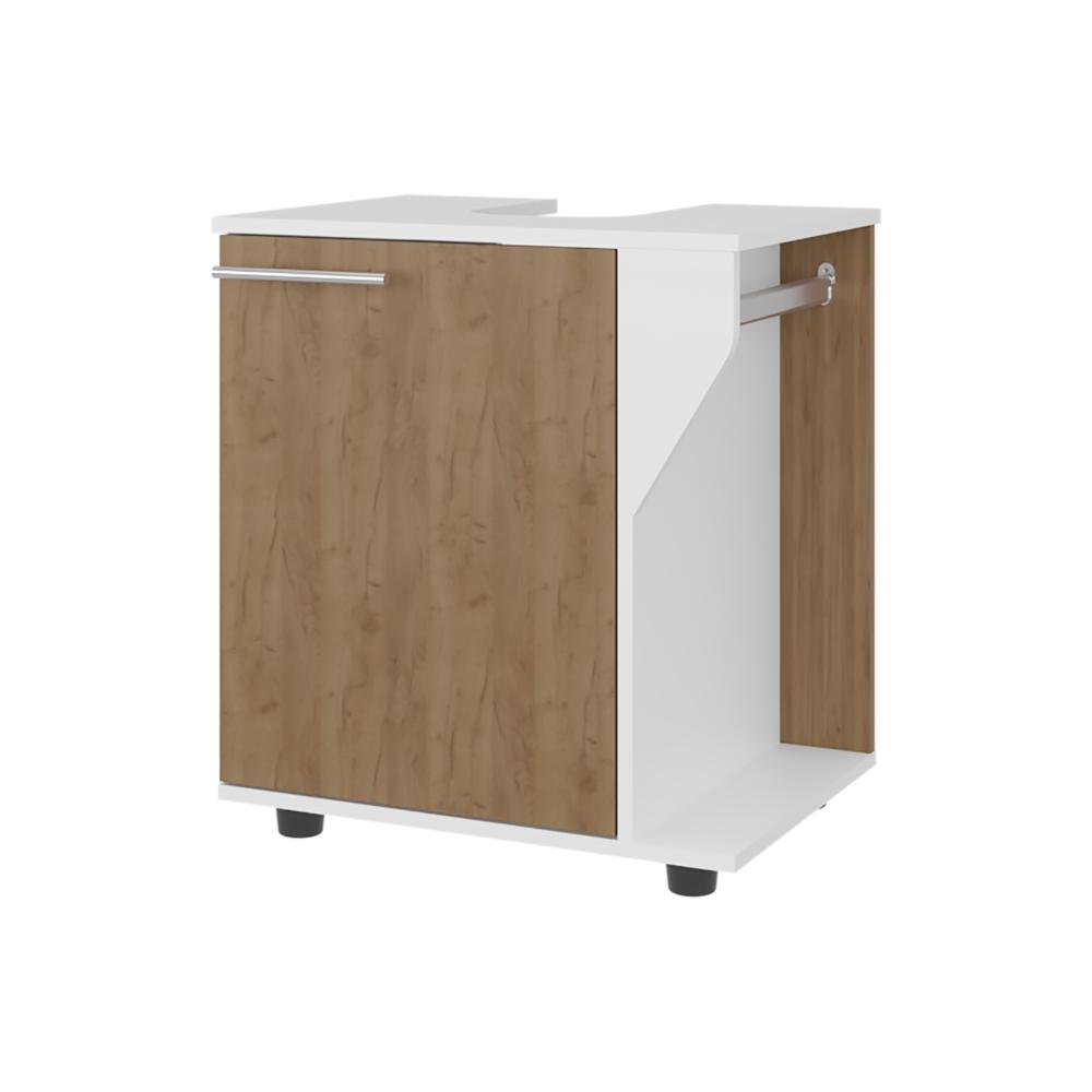 Mueble Para Lavamanos Pili, Kronos Blanco y Kronos Fresno, No incluye Lavamanos ZF