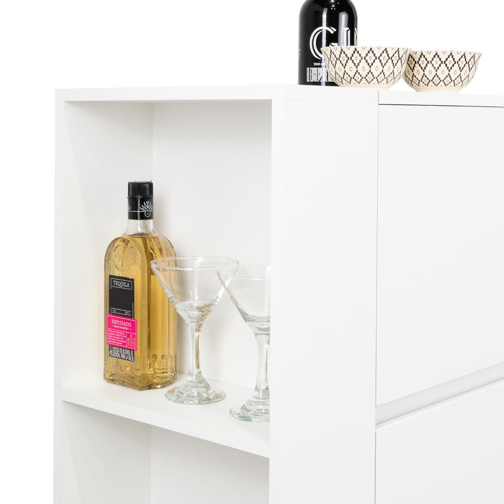 Bar Glasg, Blanco, Con tres puertas abatibles ZF