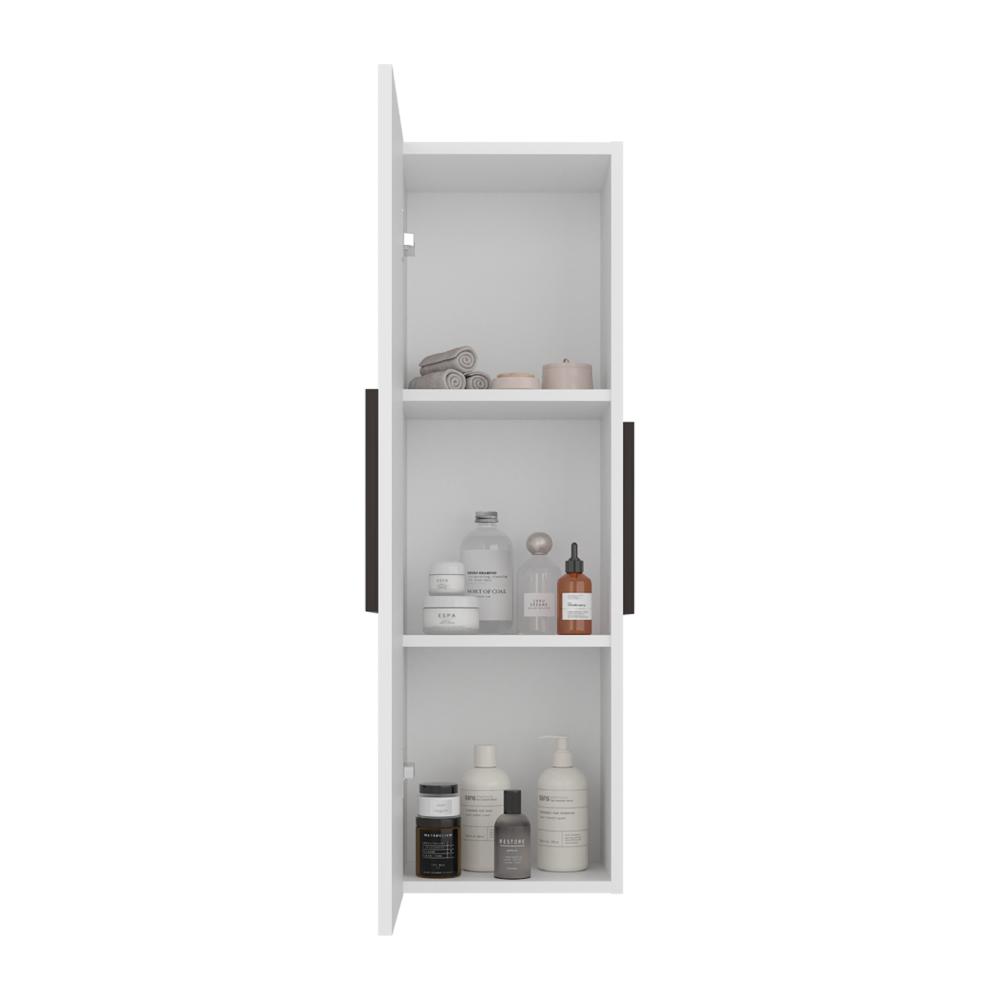 Gabinete de Baño Picasso, Kronos Blanco y Kronos Nogal, con Espacio Para Guardar Objetos de Aseo ZF