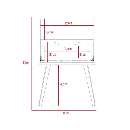 Combo Para Habitación Rutelme, Incluye Base Cama - Colchón - Closet - Panel y Mesa de Noche