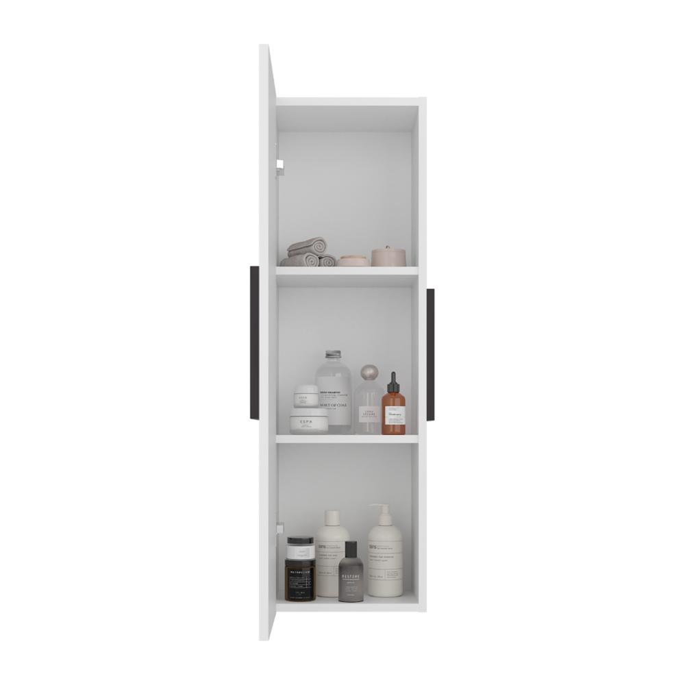 Gabinete de Baño Picasso, Kronos Blanco y Kronos Wengue, Con Espacio Para Guardar Objetos de Aseo ZF