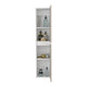 Mueble  Auxiliar para Baño High, Capri y Kronos Blanco, con espacio para almacenar objetos y es de facil instalación ZF