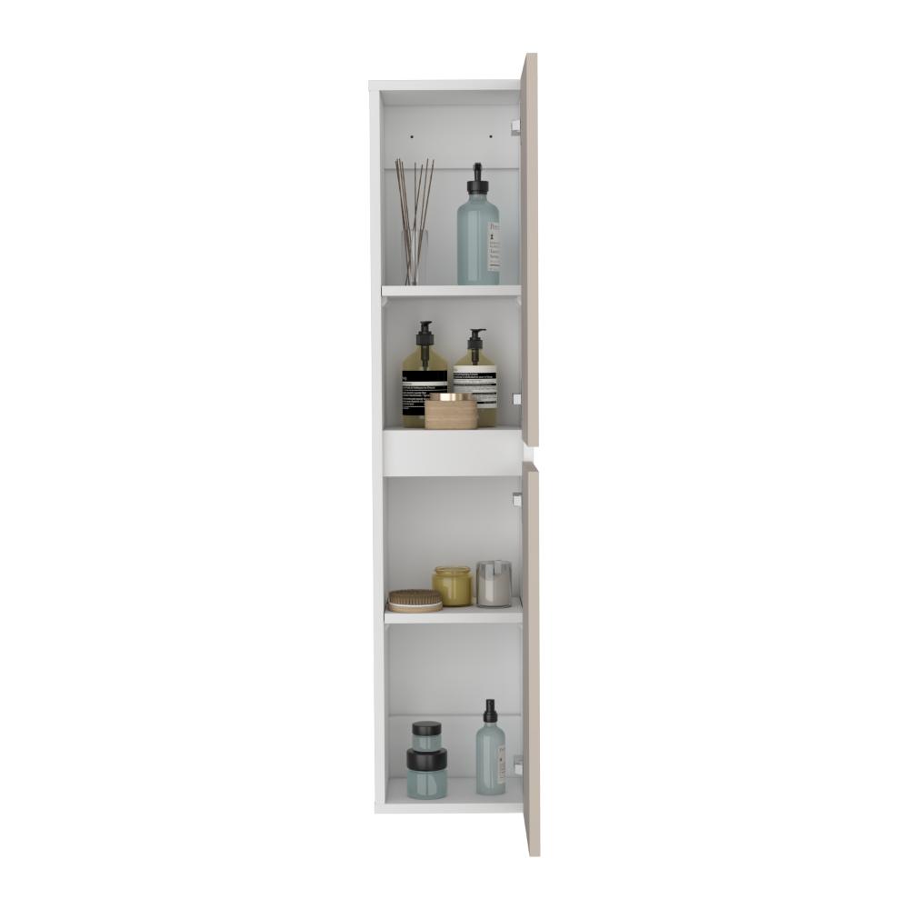 Mueble  Auxiliar para Baño High, Capri y Kronos Blanco, con espacio para almacenar objetos y es de facil instalación ZF