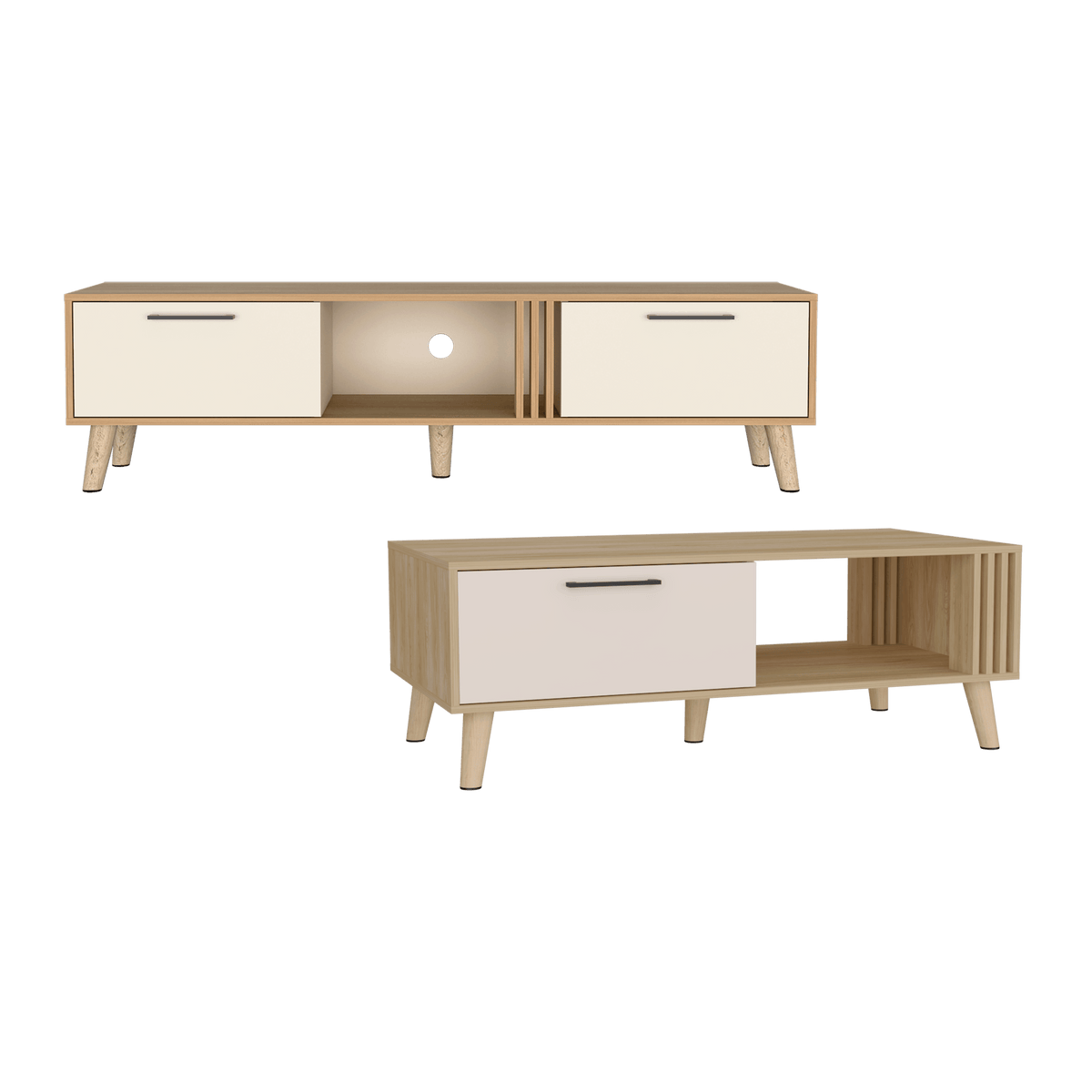 Combo para Sala Kavas, Incluye Mesa de Centro y Mesa de TV