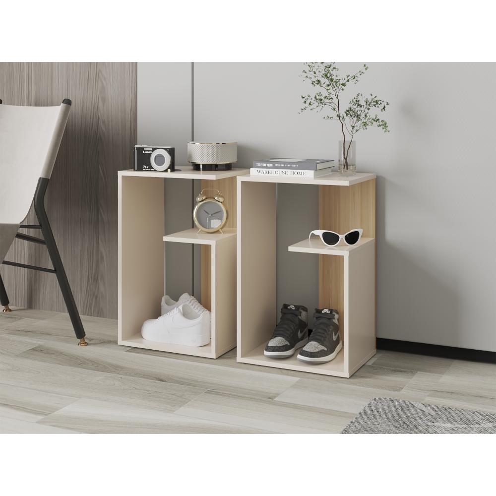 Mesa de Centro Adel, Capri y Fresno Europeo, con diseño moderno y espacio para ubicar objetos ZF