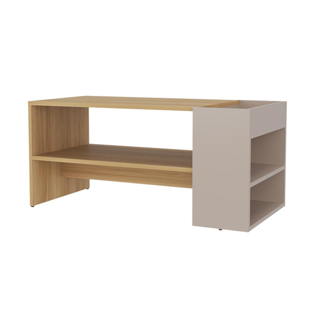 Mesa de Centro Larga Adel, Capri y Fresno Europeo, Con amplio espacio para decoración ZF