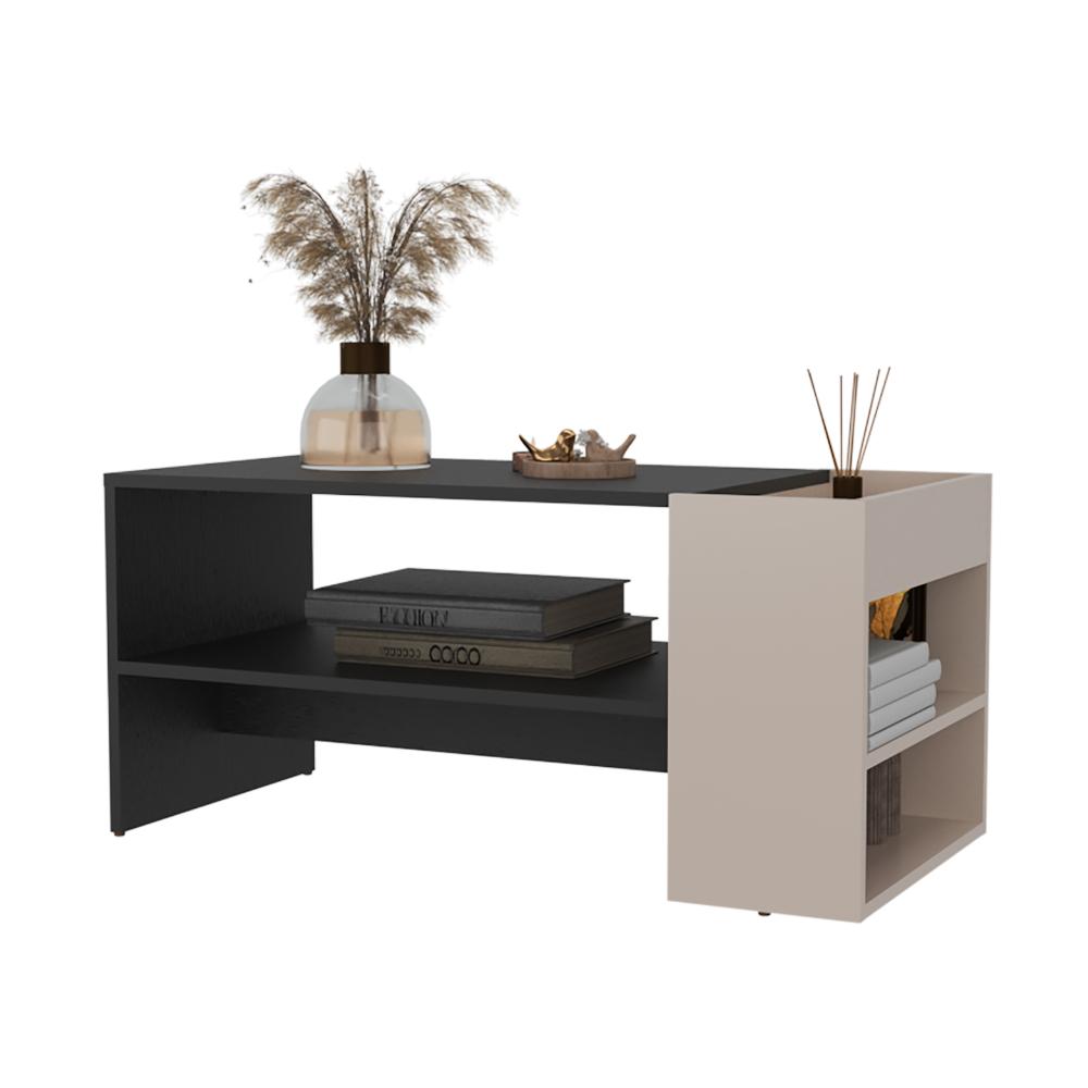 Mesa de Centro Larga Adel, Capri y Wengue, Con amplio espacio para decoración ZF
