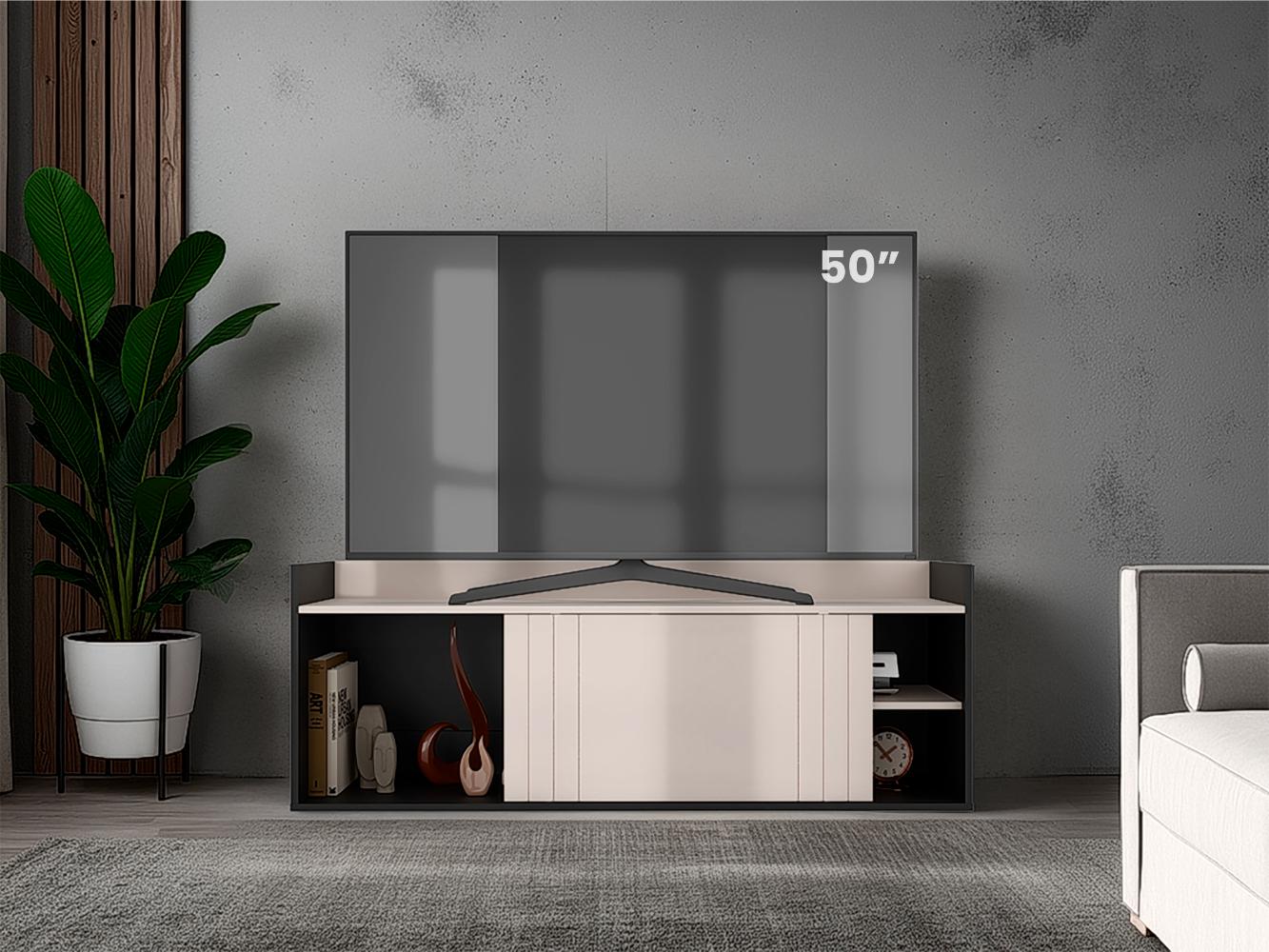Mesa Para Tv Cuera, Capri y Wengue, Para Televisor Hasta 60 Pulgadas