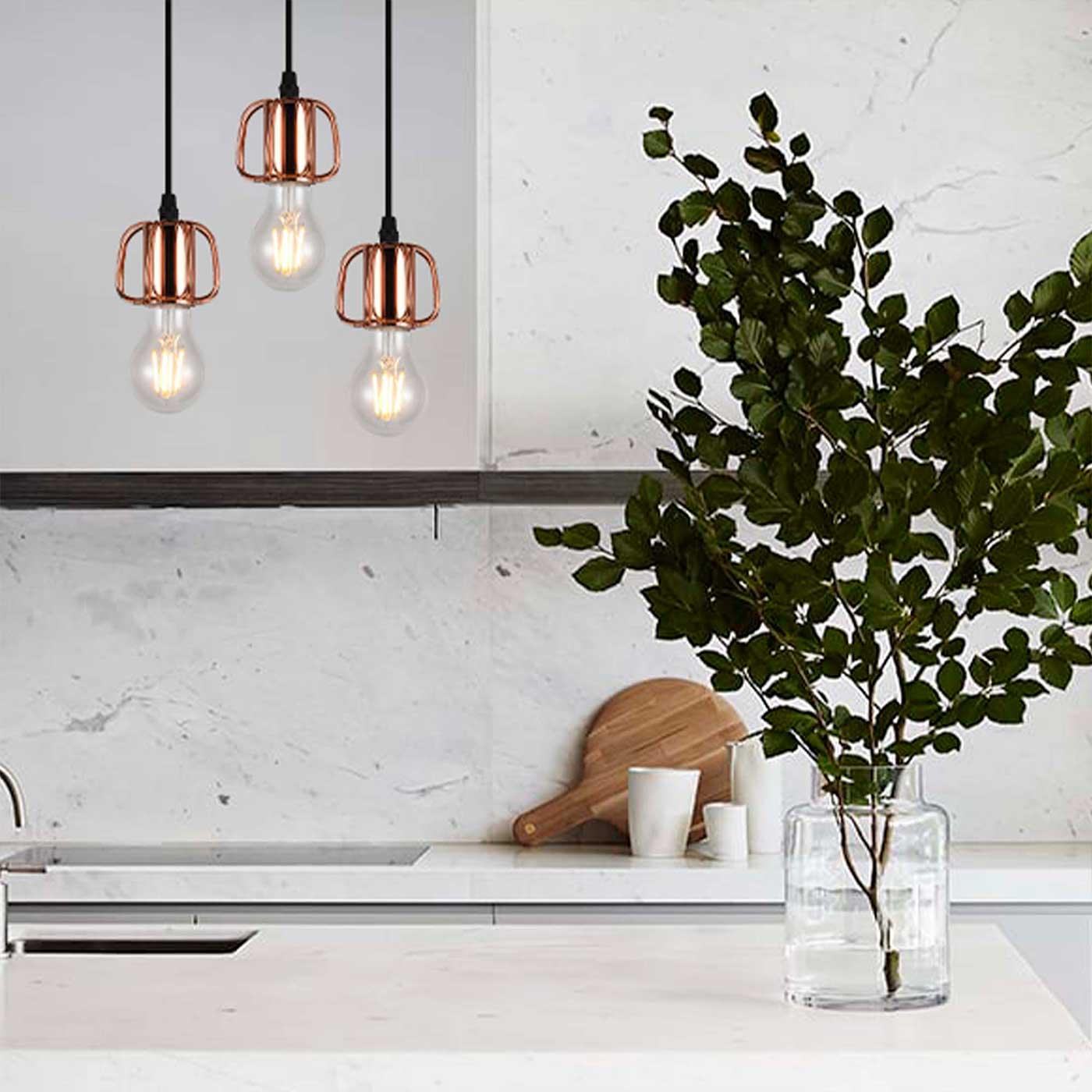 Lámpara Colgante Avril Rose, Cobre - VIRTUAL MUEBLES