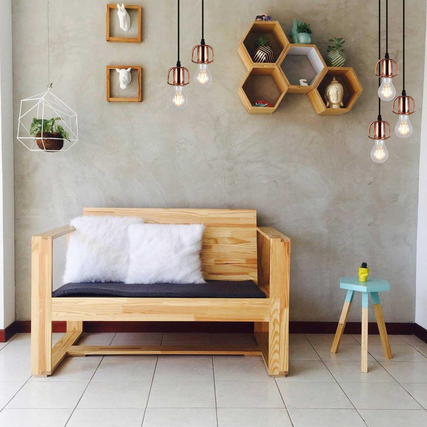 Lámpara Colgante Avril Rose, Cobre - VIRTUAL MUEBLES