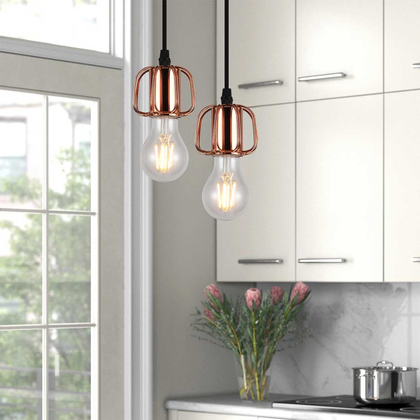 Lámpara Colgante Avril Rose, Cobre - VIRTUAL MUEBLES