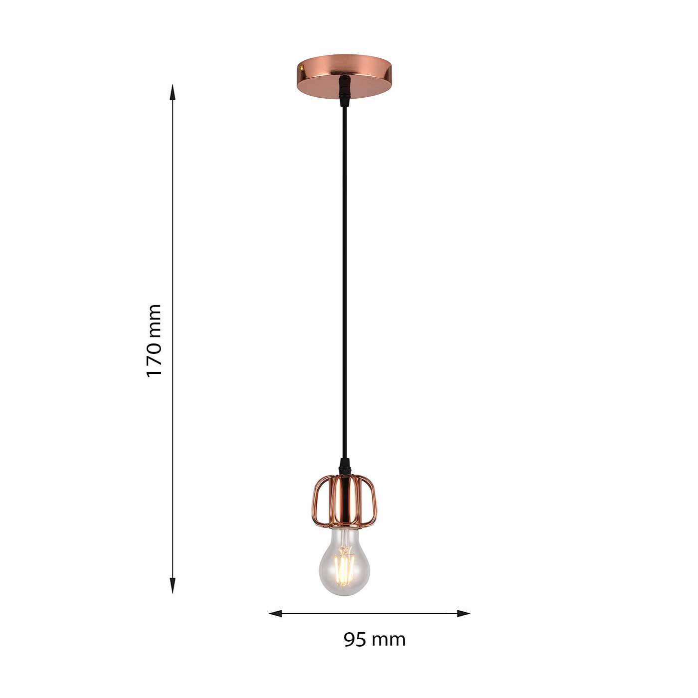 Lámpara Colgante Avril Rose, Cobre - VIRTUAL MUEBLES