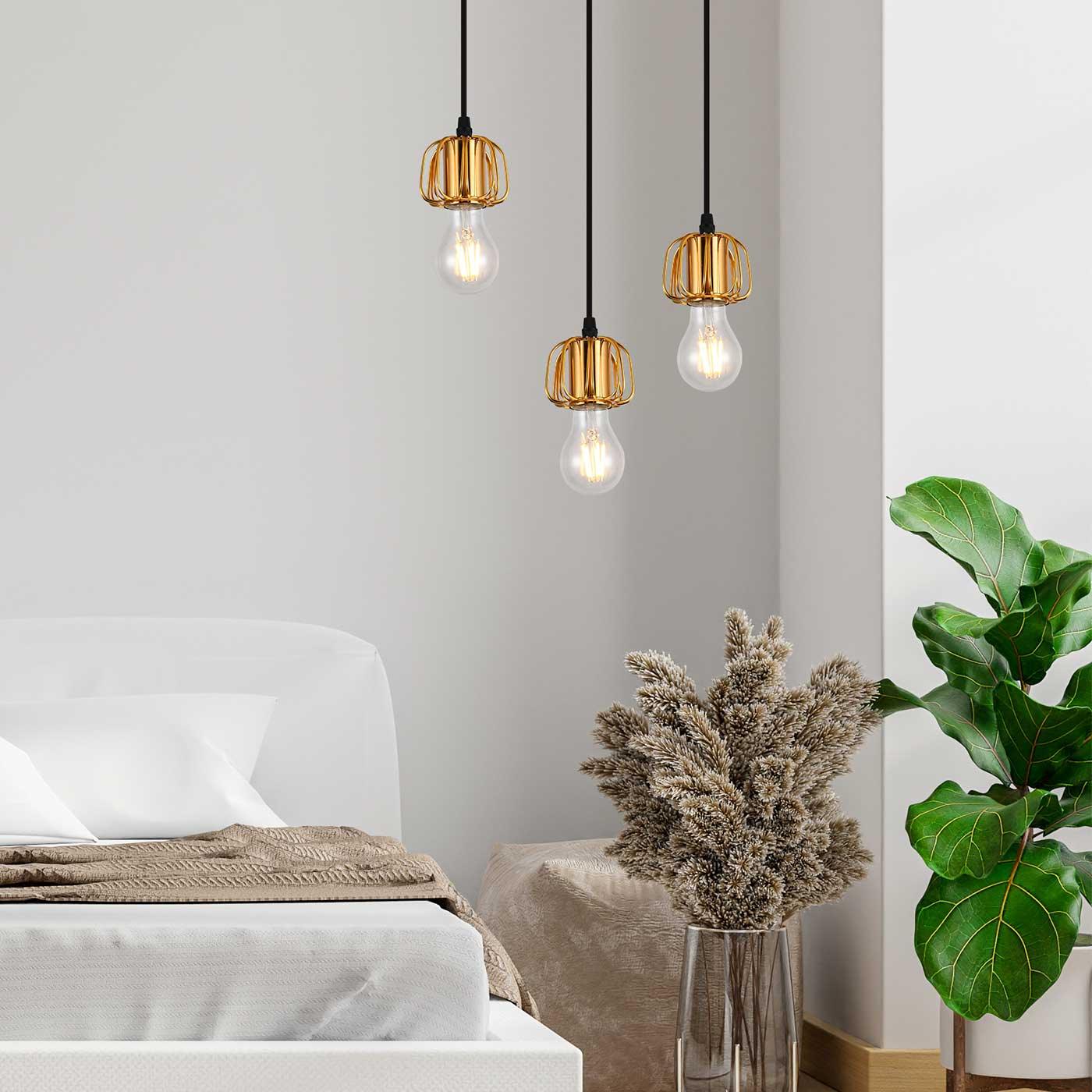 Lámpara Colgante Avril Gold, Dorado - VIRTUAL MUEBLES
