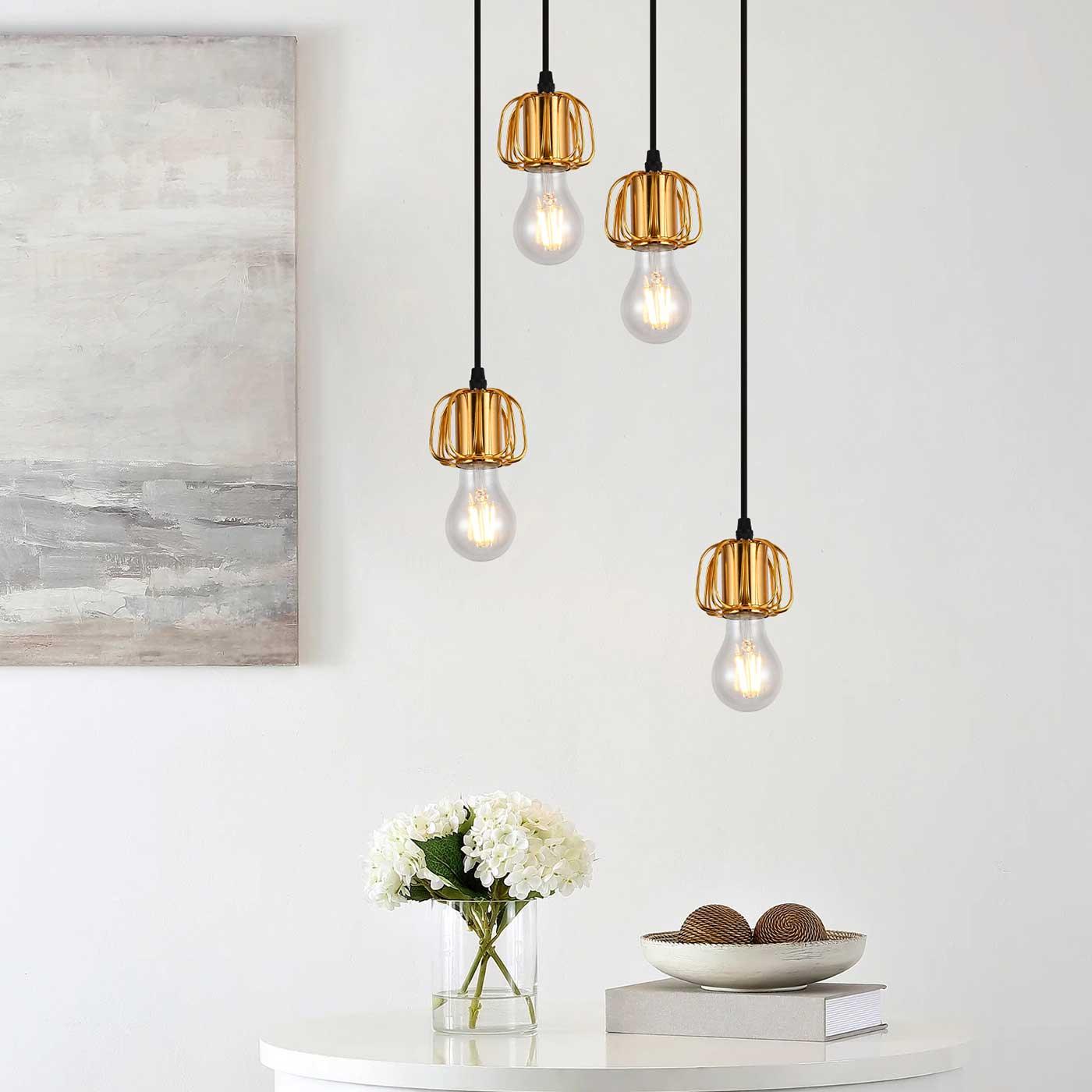 Lámpara Colgante Avril Gold, Dorado - VIRTUAL MUEBLES