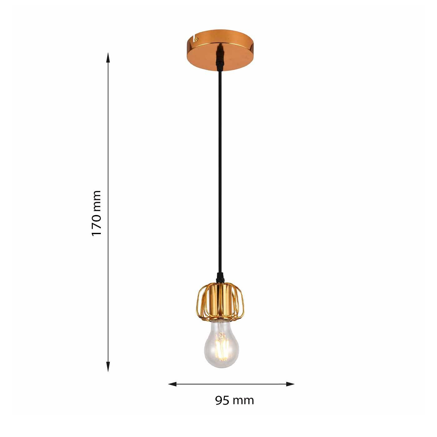 Lámpara Colgante Avril Gold, Dorado - VIRTUAL MUEBLES
