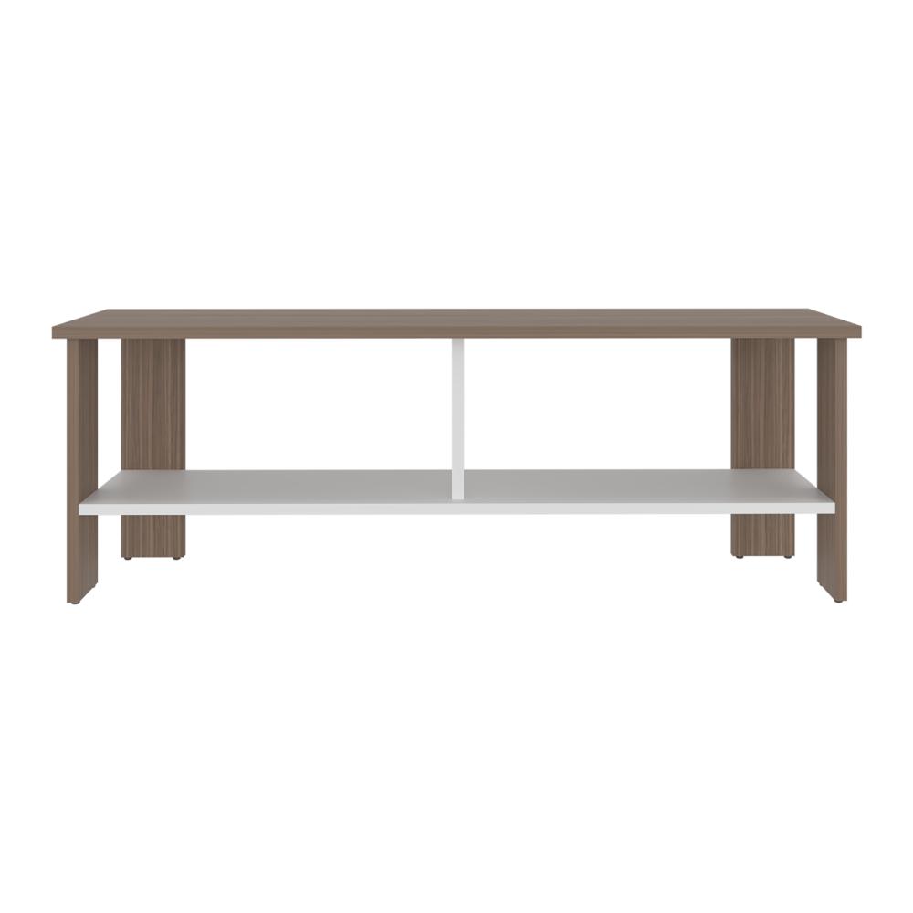Mesa Para Tv Navi, Avellana y Blanco Duqueza, Para Televisor Hasta 55 Pulgadas